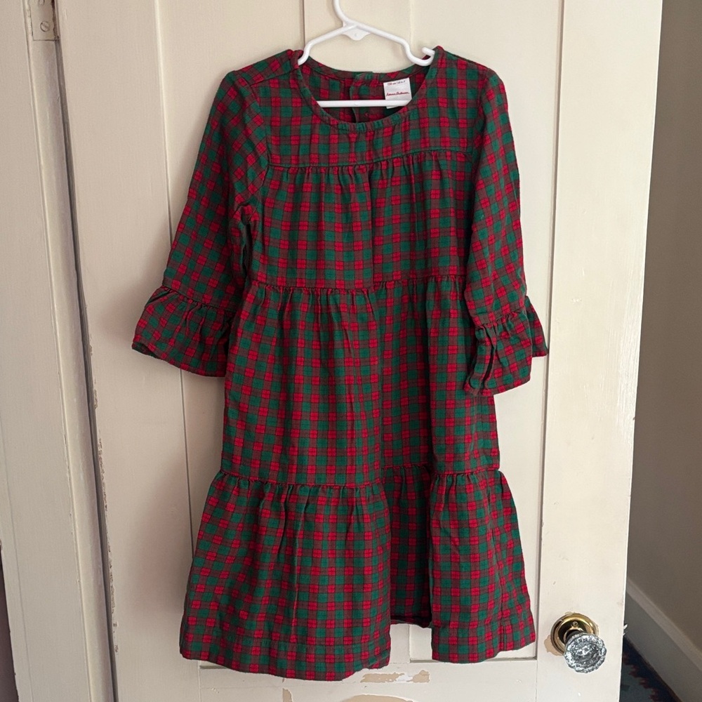 Hanna Andersson Red and Green Plaid Kids Dress
